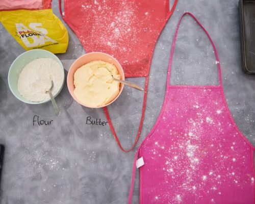Children's Kitchen Aprons Flour and Butter Bowls at The Rocking Horse Nursery