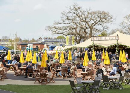 Grandstand Enclosure at Newbury Racecourse Copper King Lawn Area