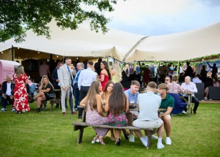 Grandstand Enclosure at Newbury Racecourse Stretch Tent