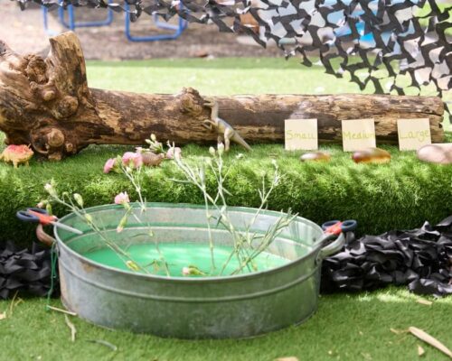 Secure Gardens Flower Bath at The Rocking Horse Nursery