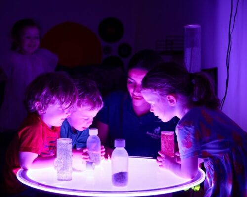 Sensory Room Children In Room at The Rocking Horse Nursery